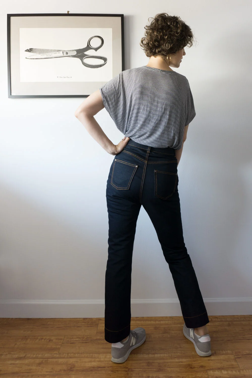 DIY High Rise Rigid Jeans Megan Nielsen Dawn Jeans Sew DIY